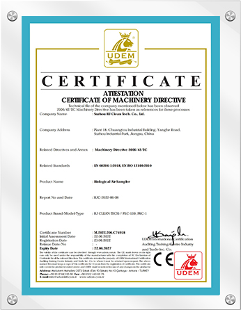 CE Certificate For Air Sampler